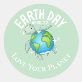 Adesivo Tartaruga Fofa Dia da Terra Natureza Eco Personali