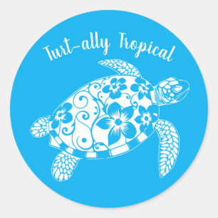 Adesivo Tartaruga Havaiana Turt-ally Tropical-Blue