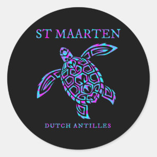 Adesivo Tartaruga Marinha de St. Maarten Meninos Meninas M