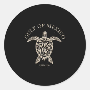 Adesivo Tartaruga Marinha Vintage Golfo do México Est 1550