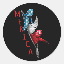 Adesivo Tartaruga Merica Tartaruga Em Zipper Engraçado Ban