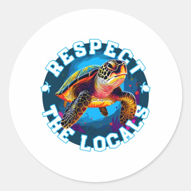 Adesivo Tartaruga - respeite os locais (Frente)