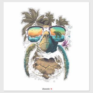 Adesivo Tartaruga Tartarugas Marinhas Havaianas Praia Palm