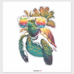 Adesivo Tartaruga Tartarugas Marinhas Havaianas Praia Palm
