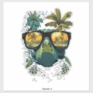 Adesivo Tartaruga Tartarugas Marinhas Havaianas Praia Palm