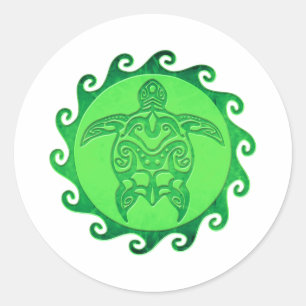 Adesivo Tartaruga Verde Tribal