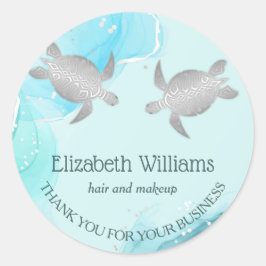 Adesivo Tartarugas Azuis Prateadas Costeiras