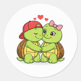 Adesivo Tartarugas felizes no amor