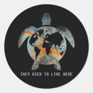 Adesivo Tartarugas Que Costumavam Viver Aqui, Amantes De T