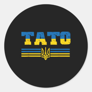 Adesivo Tato Bandeira Ucraniana Ucrânia Papai Ucraniano Pa
