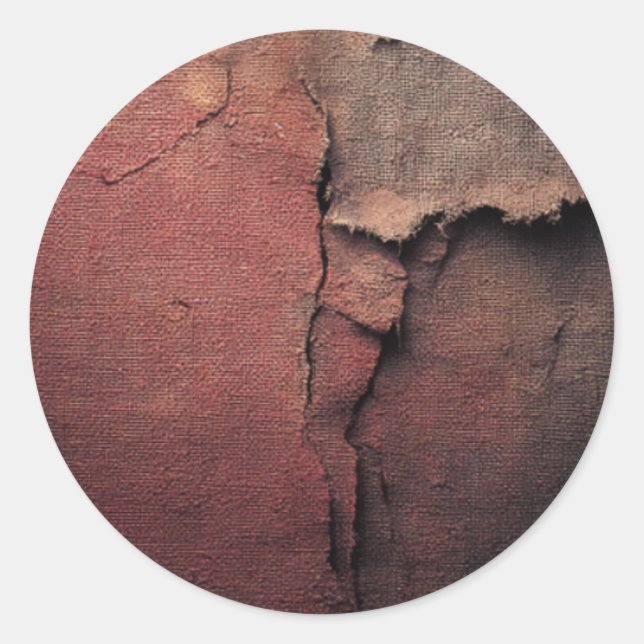 Adesivo Tattered Canvas Abstract in Rust and Earth (Frente)