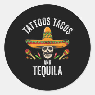 Adesivo Tattoos Tacos Tequila Shirt Mexicana Skull Cinco D