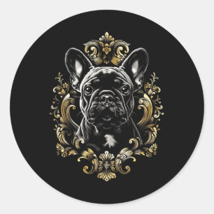 Adesivo Tatuagem Art French Buldog Barroco French Buldog
