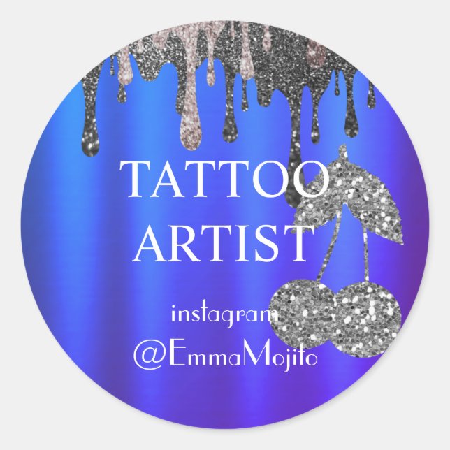 Adesivo Tatuagem Artista Oferece Clássica Ronda Clássica R (Frente)