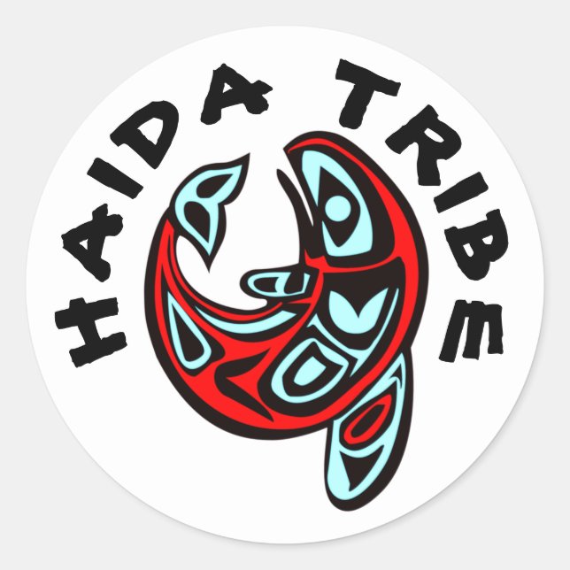 Adesivo Tatuagem de Orca Tribal Nativa Haida Baleia Assass (Frente)