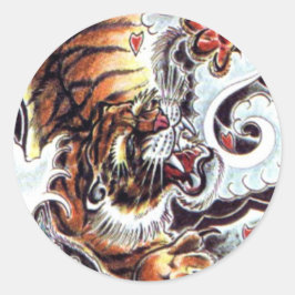 Adesivo Tatuagem de Tigre Japonês