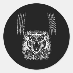 Adesivo Tatuagem de Tigre Muay Thai Kickboxing Cultural As