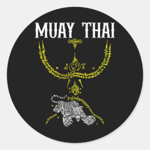 Adesivo Tatuagem de Tigre Sak Yant Muay Thai Kickboxing As