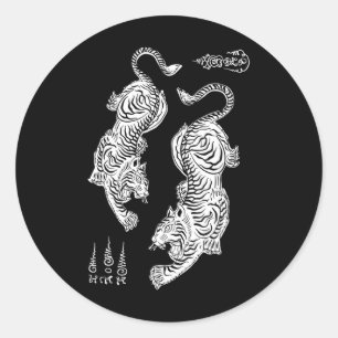 Adesivo Tatuagem de Tigres Sak Yant Muay Thai Kickboxing A