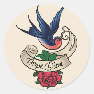 Adesivo Tatuagem do Bluebird de Carpe Diem