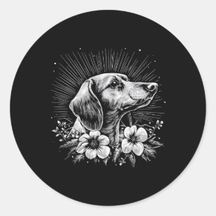 Adesivo Tatuagem do estilo retrô do tachshund Dog Lover
