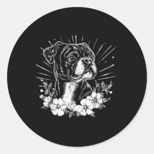 Adesivo Tatuagem do estilo retrorreflector do Boxer Dog Lo