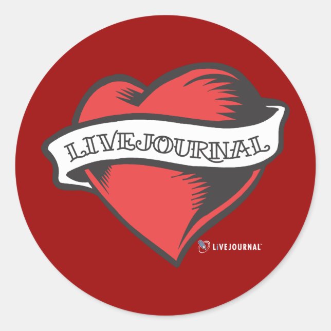 Adesivo Tatuagem do LiveJournal (Frente)
