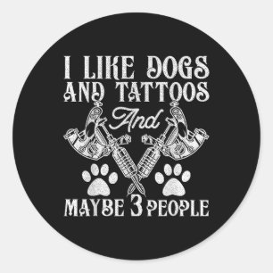 Adesivo Tatuagem E Cachorro Adormecem Tatuagem Engraçada