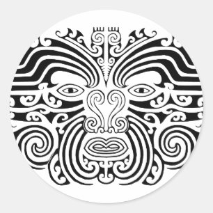 Adesivo Tatuagem maori - preto e branco