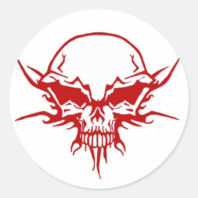 Adesivo Tatuagem no crânio (Frente)