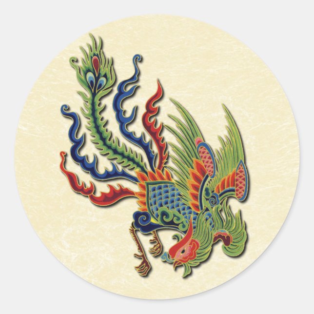 Adesivo Tatuagem Peacock Chinesa (Frente)