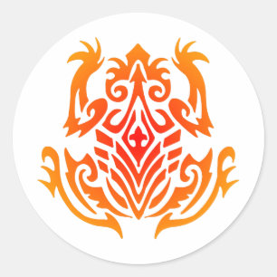 Adesivo Tatuagem tribal selvagem do sapo