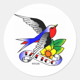 Adesivo Tatuagem velho da andorinha de Skool