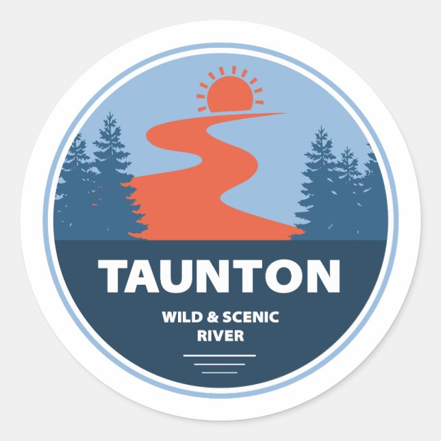 Adesivo Taunton Wild E Scenic River Massachusetts (Frente)