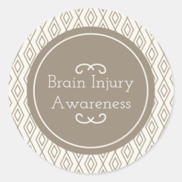 Adesivo Taupe Diamond Padrão Cerebral Sensibilização