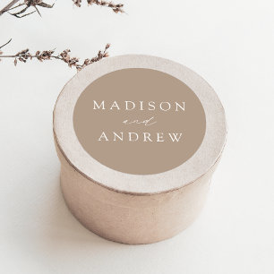 Adesivo Taupe Modern Elegance Personalizado Casamento