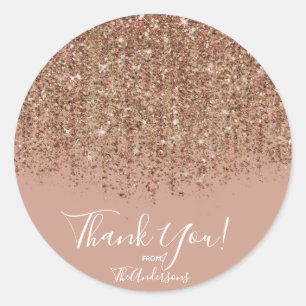 Adesivo Taupe Rosa e Bronze Dourado Brilho Glam Favor de F