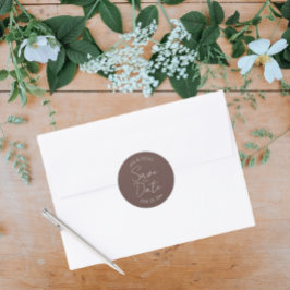 Adesivo Taupe Stylized Wedding Salvar Data