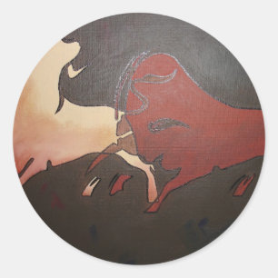 Adesivo Taurean Bulls Animal Art