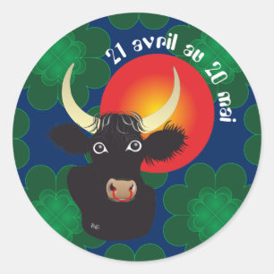 Adesivo Taureau 21 avril 20 Autocollants Mai au