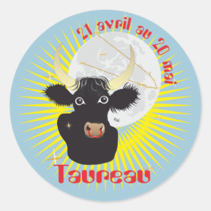 Adesivo Taureau 21 avril 20 Autocollants Mai au