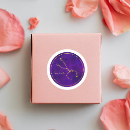 Adesivo Taurus Zodiac - Sinal de Folha de Ouro