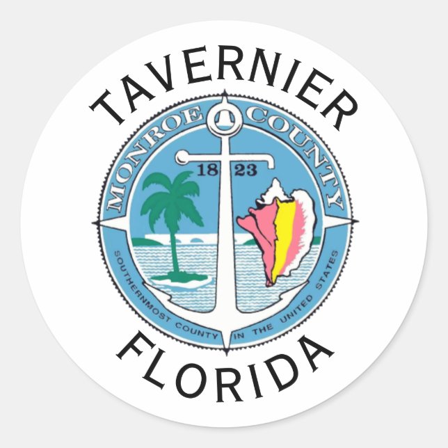 Adesivo Tavernier - Florida Keys (Frente)