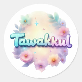 Adesivo Tawakkul Pastel Kawaii Style Sticker - Mot Islâmic
