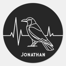 Adesivo Taxa moderna de batimentos cardíacos, minimalista,