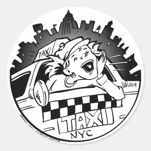 Adesivo Taxi Girl Stickers (Frente)
