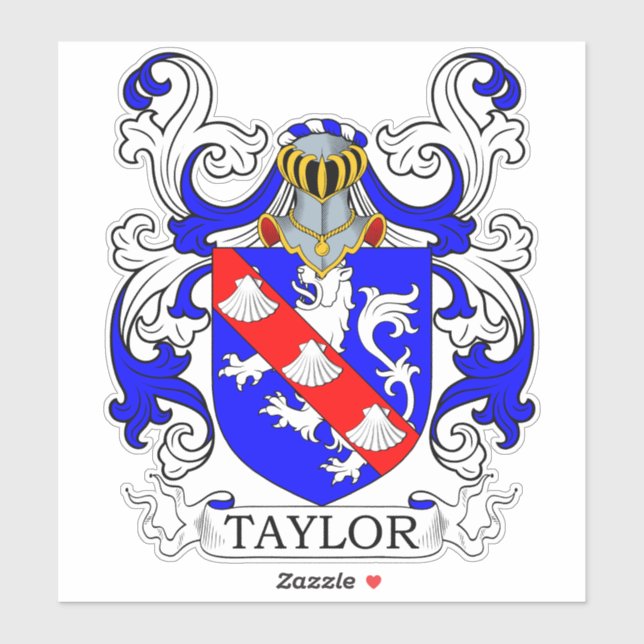 Adesivo Taylor Family Crest (Folha)