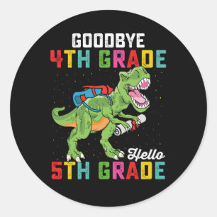 Adesivo Tchau 4º ano Alô 5 Grau T Rex Dinossauro