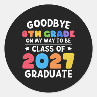 Adesivo Tchau 8A Classe De Grau Do Formando 8.O Grau 2027