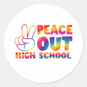 Adesivo Tchau Escola Camiseta Tie Dye Último Dia de Aula
